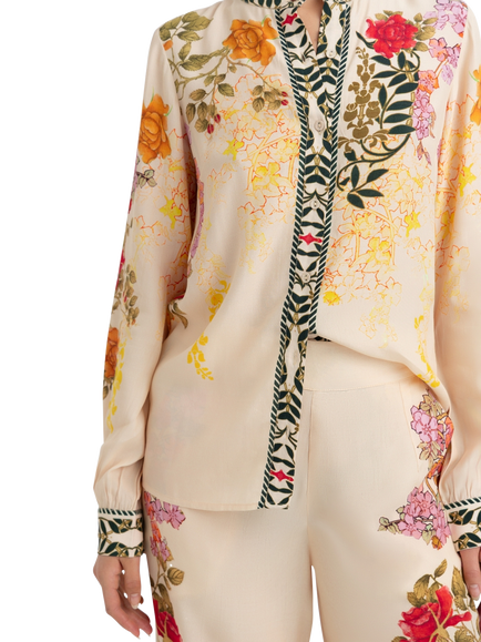Raishma Nancy Floral Print Shirt, Cream - view 2, Cream