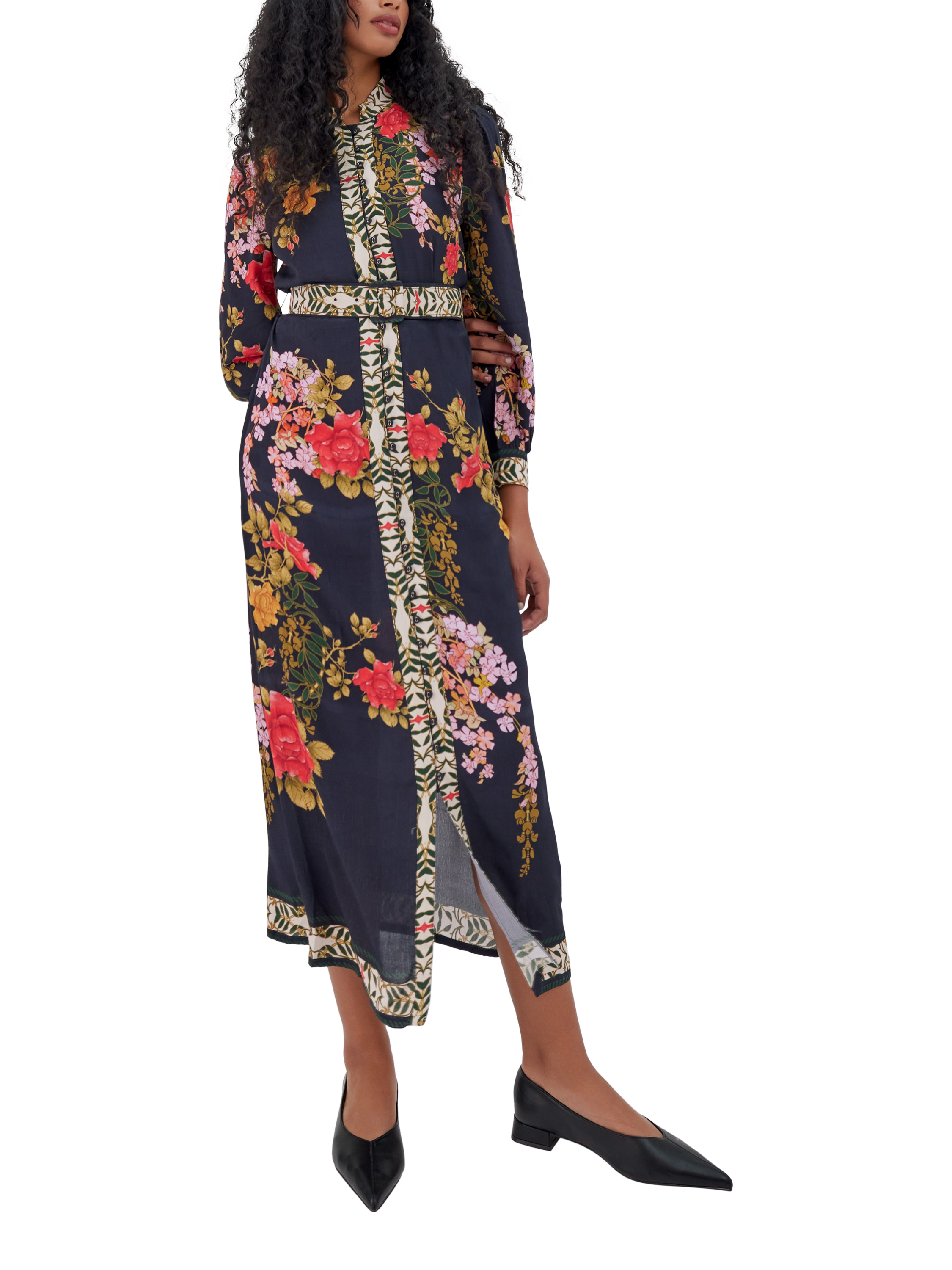 Product image 1 of 3, which shows Raishma Brenna Floral Dress, Black, 8
