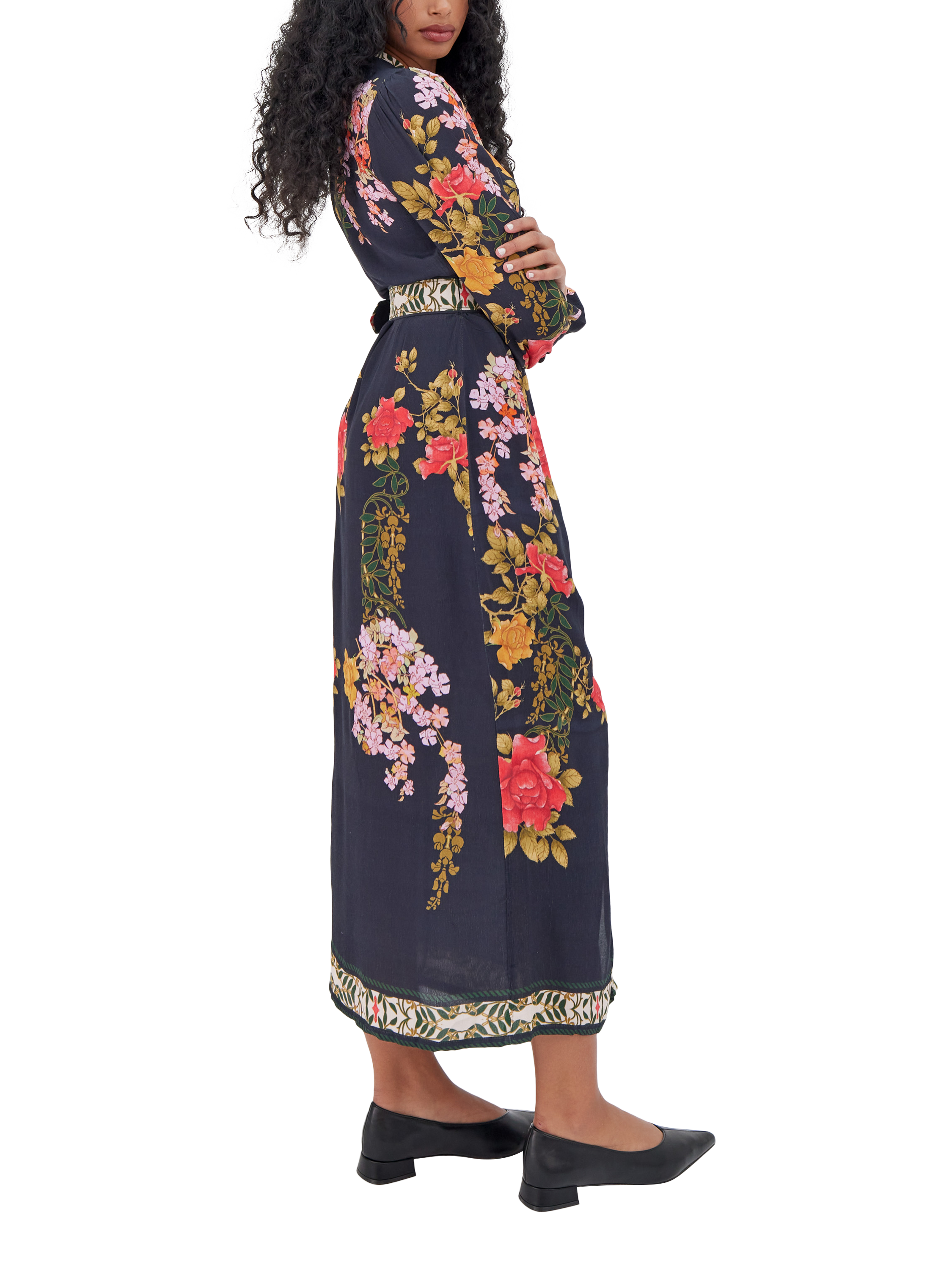 Product image 3 of 3, which shows Raishma Brenna Floral Dress, Black, 8