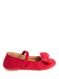 Angel & Rocket Kids' Velvet Bow Shoes, Red