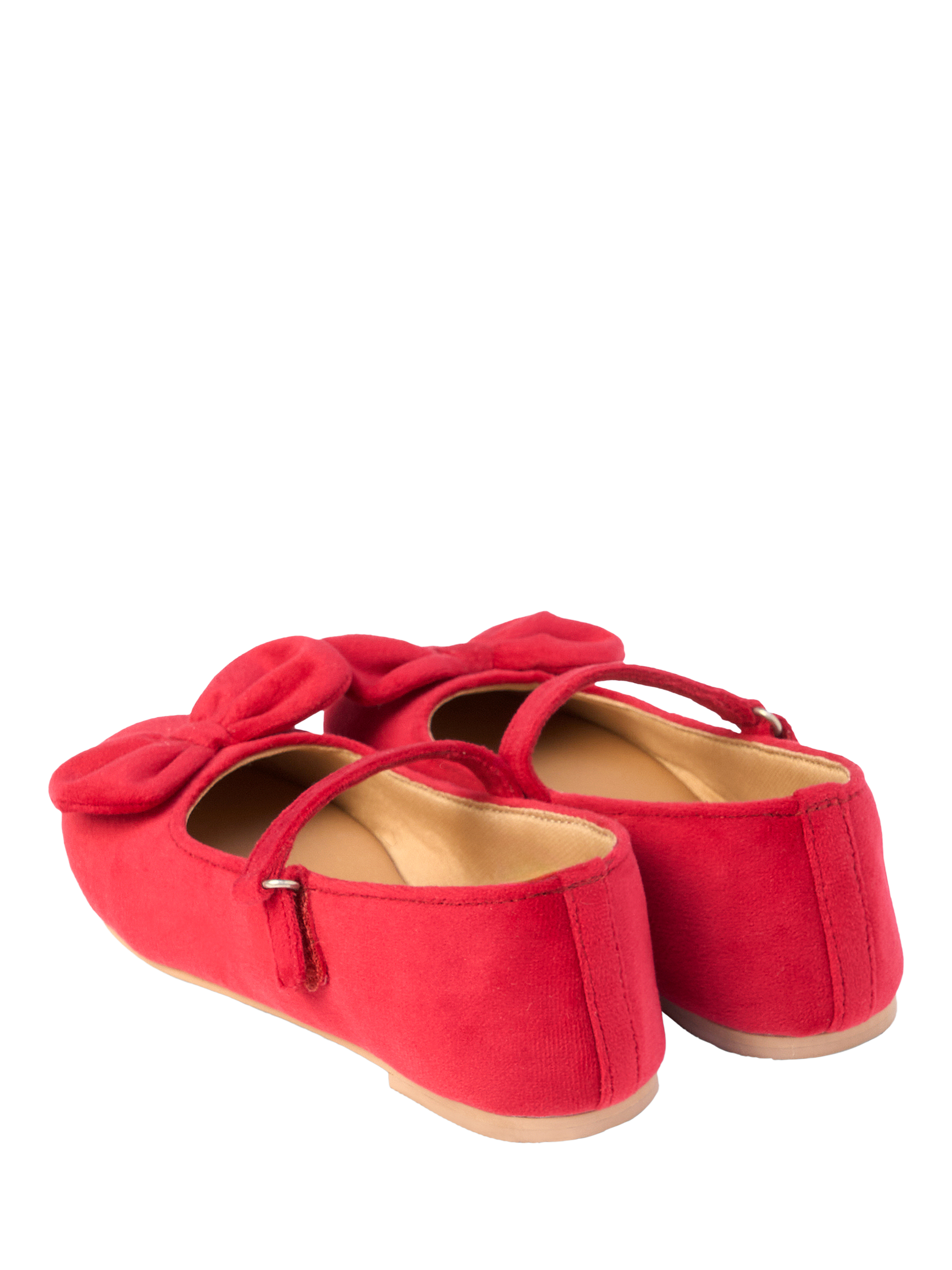 Product image 2 of 4, which shows Angel & Rocket Kids' Velvet Bow Shoes, Red, EU27