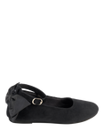 Angel & Rocket Kids' Velvet Satin Bow Shoes, Black