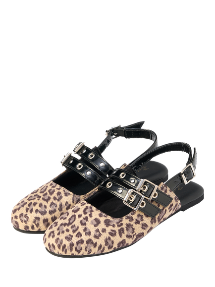 Angel & Rocket Kids' Slingback Shoes, Leopard - view 2, Leopard
