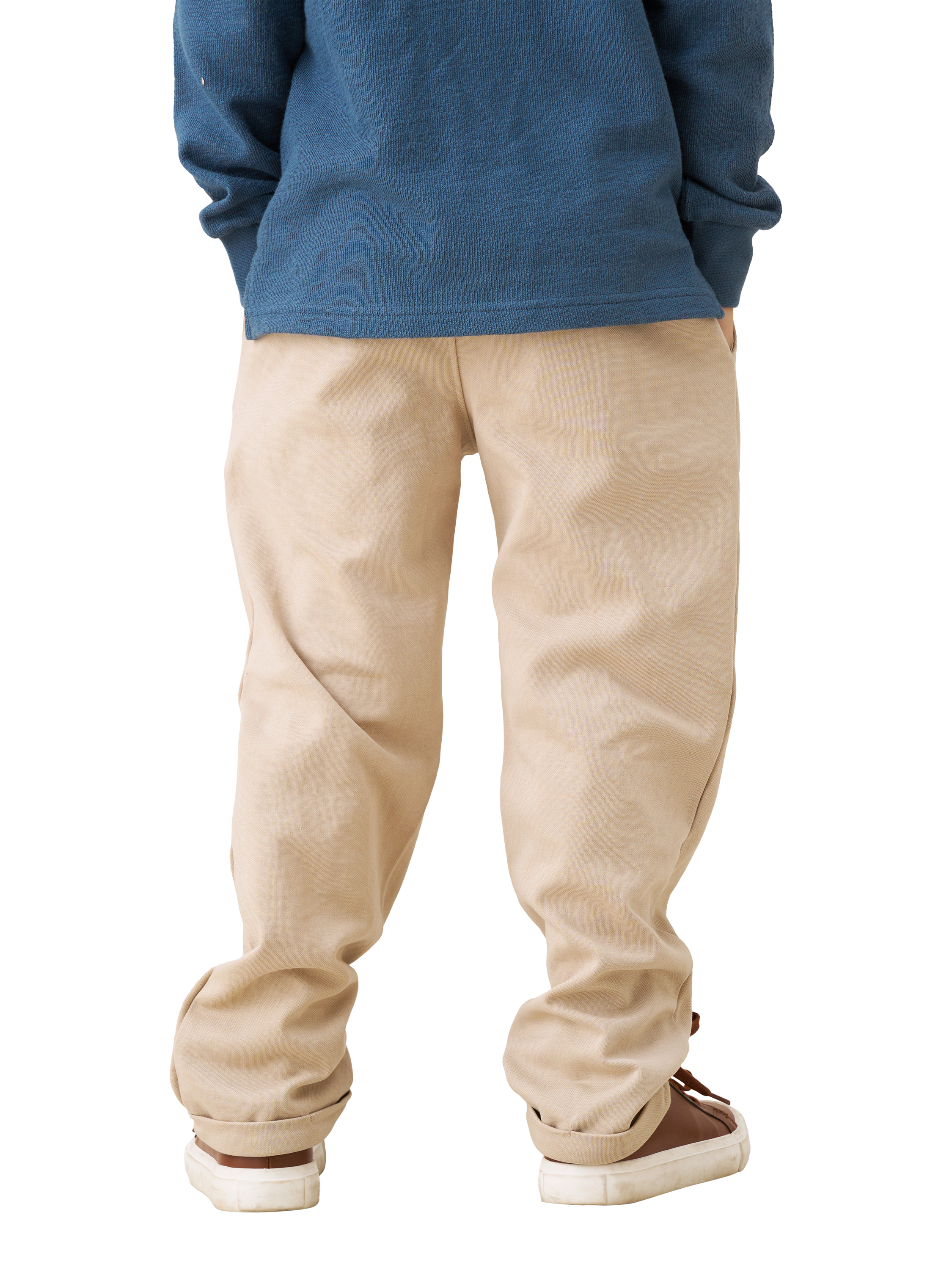 Product image 3 of 4, which shows Angel & Rocket Kids' Smart Jersey Joggers, Stone, 3 years