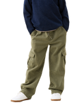Angel & Rocket Kids' Cotton Twill Cargo Trousers, Green