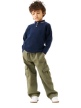 Angel & Rocket Kids' Cotton Twill Cargo Trousers, Green