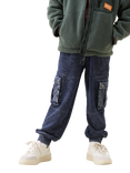 Angel & Rocket Kids' Cord Cuffed Joggers, Black