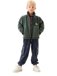 Angel & Rocket Kids' Cord Cuffed Joggers, Black