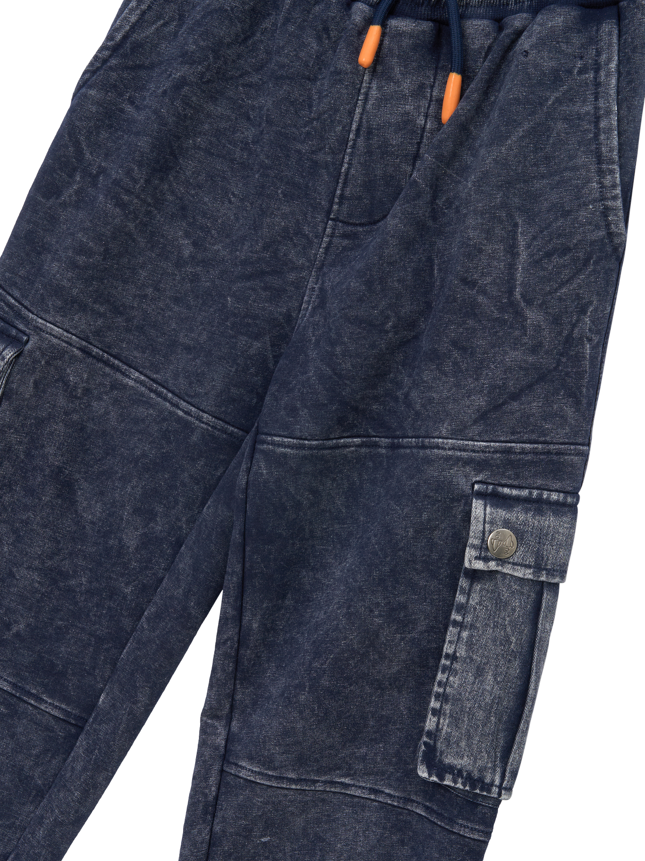 Product image 8 of 8, which shows Angel & Rocket Kids' Cord Cuffed Joggers, Black, 3 years