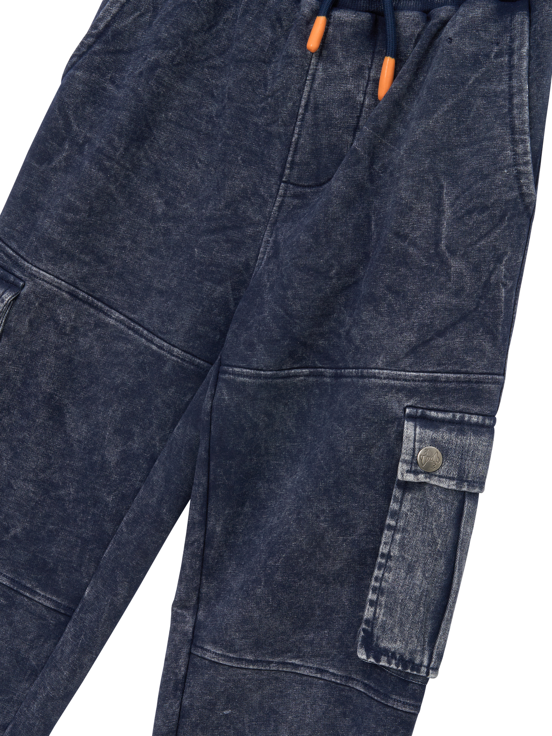 Product image 8 of 8, which shows Angel & Rocket Kids' Cut & Sewn Cargo Joggers, Navy, 3 years