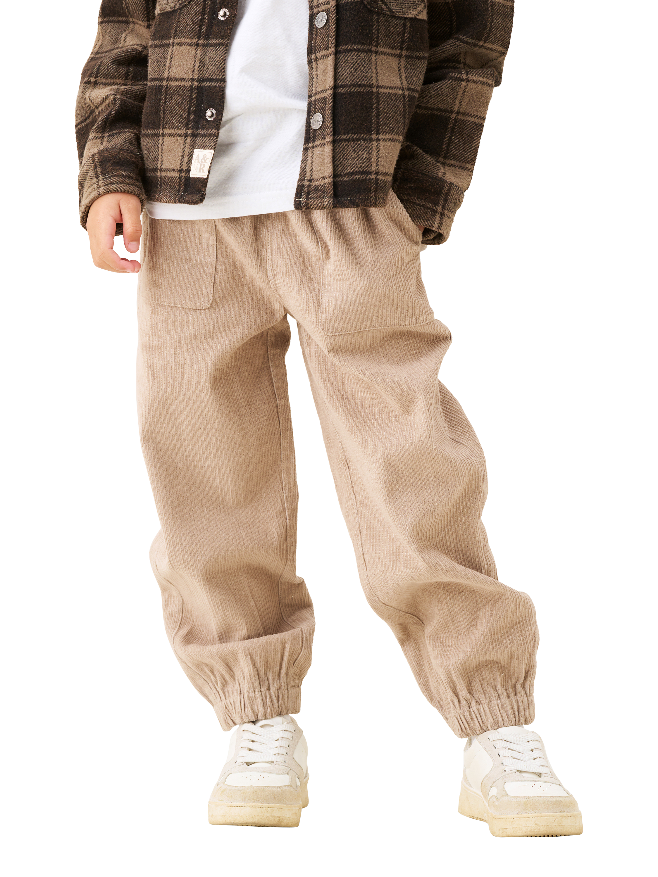 Angel Rocket Kids' Balloon Fit Cord Trousers, Stone