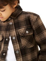 Angel & Rocket Kids' Cotton Long Sleeved Plaid Shirt