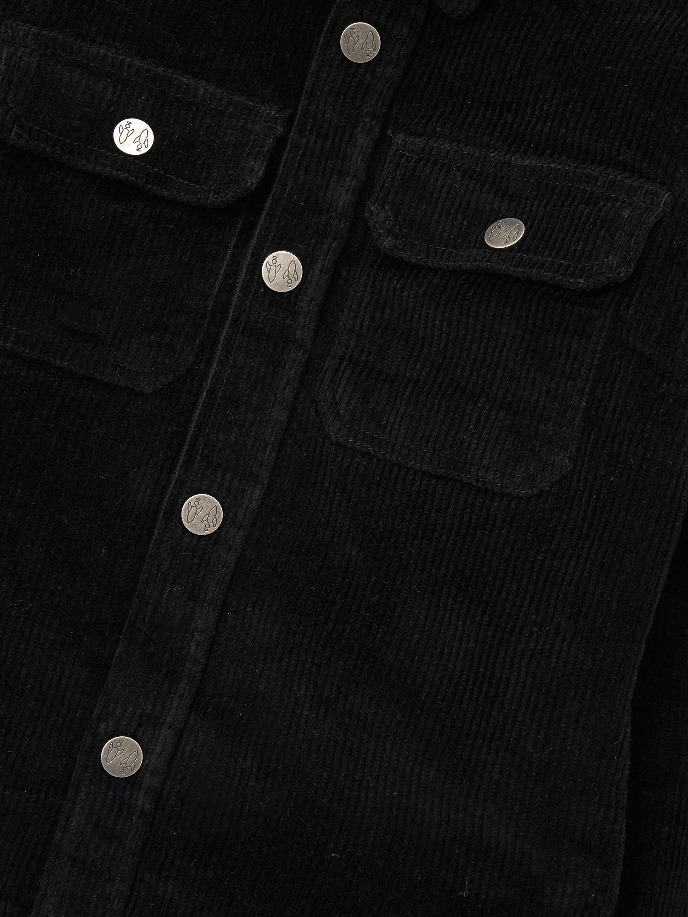 Product image 7 of 7, which shows Angel & Rocket Kids' Cord Shirt, Black, 3 years