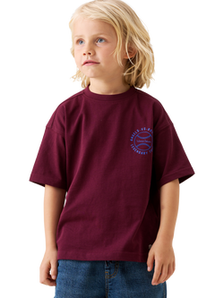 Angel & Rocket Kids' RF Graphic T-Shirt, Burgundy, Burgundy