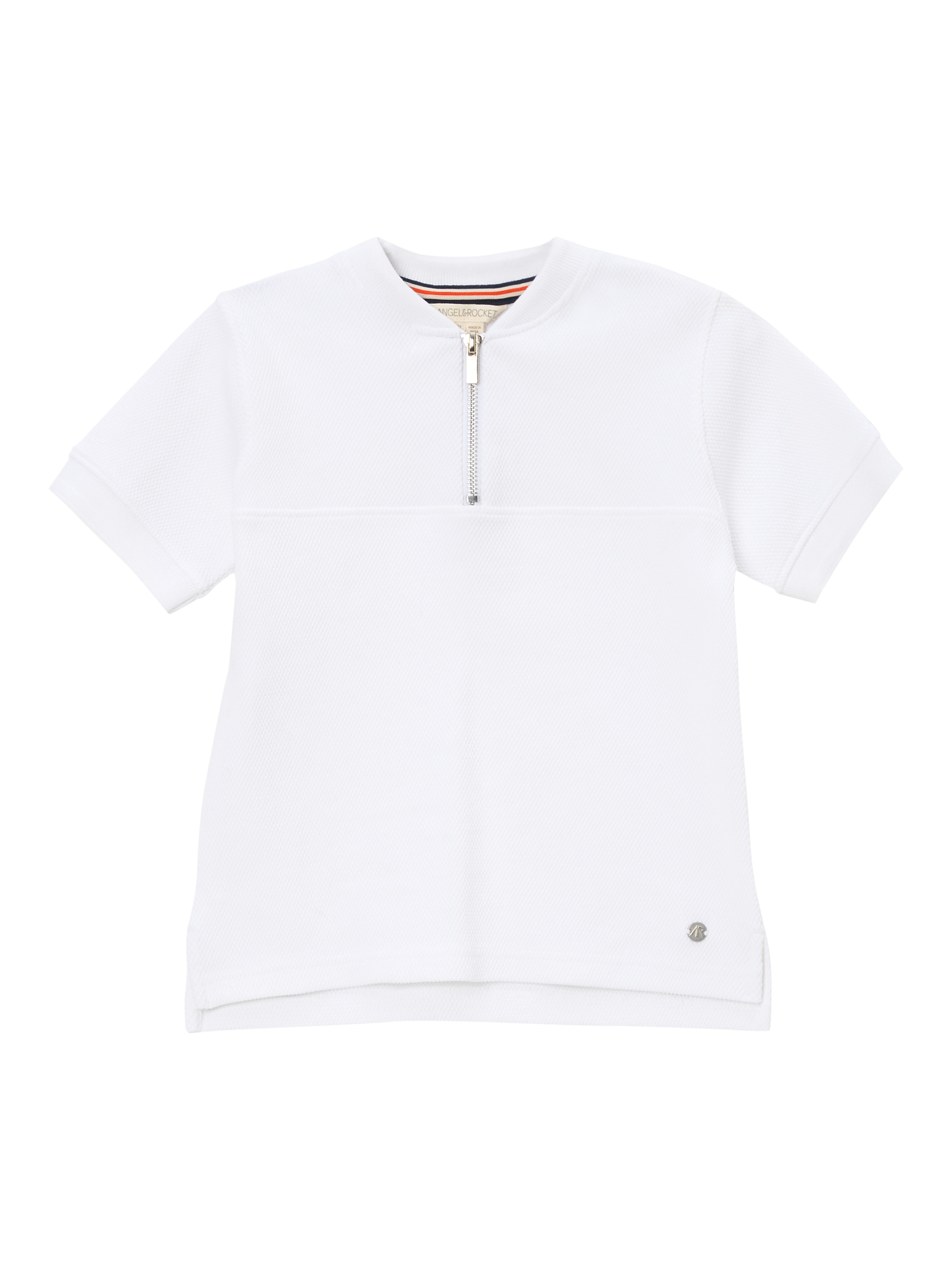 Product image 6 of 8, which shows Angel & Rocket Kids' Collar Polo Shirt, White, 3-4 years
