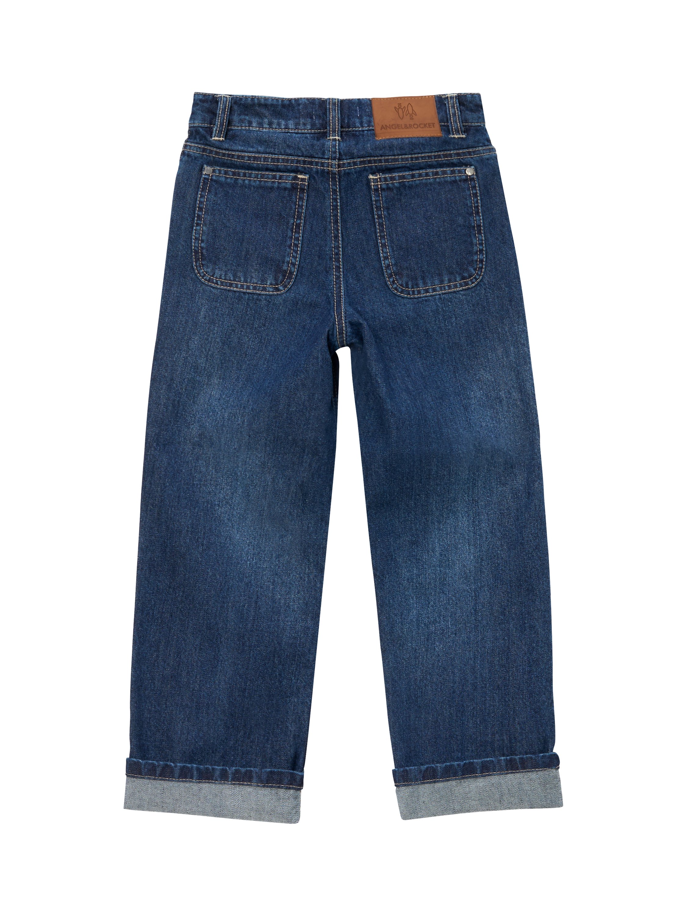 Product image 5 of 6, which shows Angel & Rocket Kids' Straight Fit Jeans, Blue, 3 years