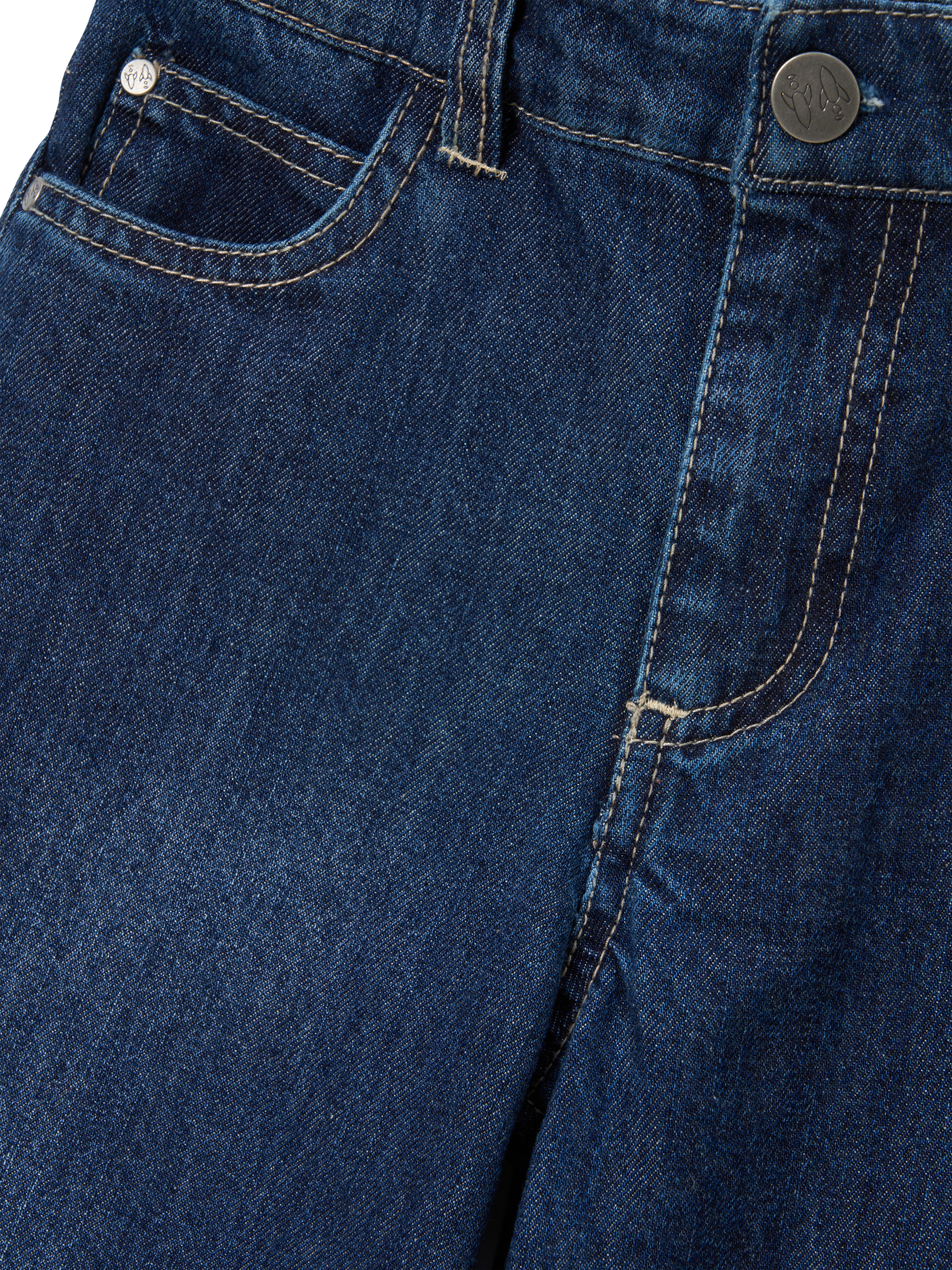 Product image 6 of 6, which shows Angel & Rocket Kids' Straight Fit Jeans, Blue, 3 years