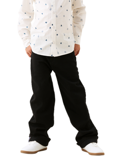 Angel & Rocket Kids' Straight Denim Jeans, Black, Black