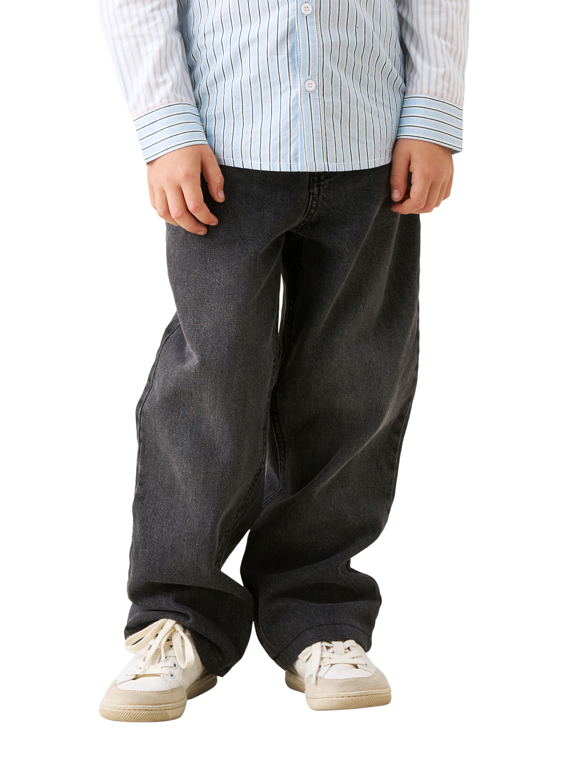 Product image 1 of 5, which shows Angel & Rocket Kids' Loose Fit Jeans, Grey, 3 years