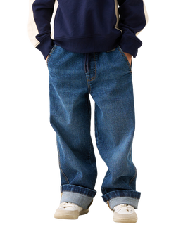 Angel & Rocket Kids' Denim Jogger Jeans, Blue, Blue