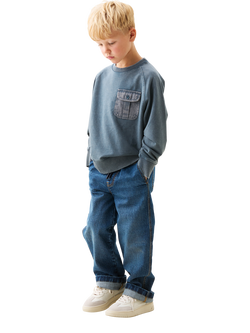 Angel & Rocket Kids' Denim Jogger Jeans, Blue - view 2, Blue