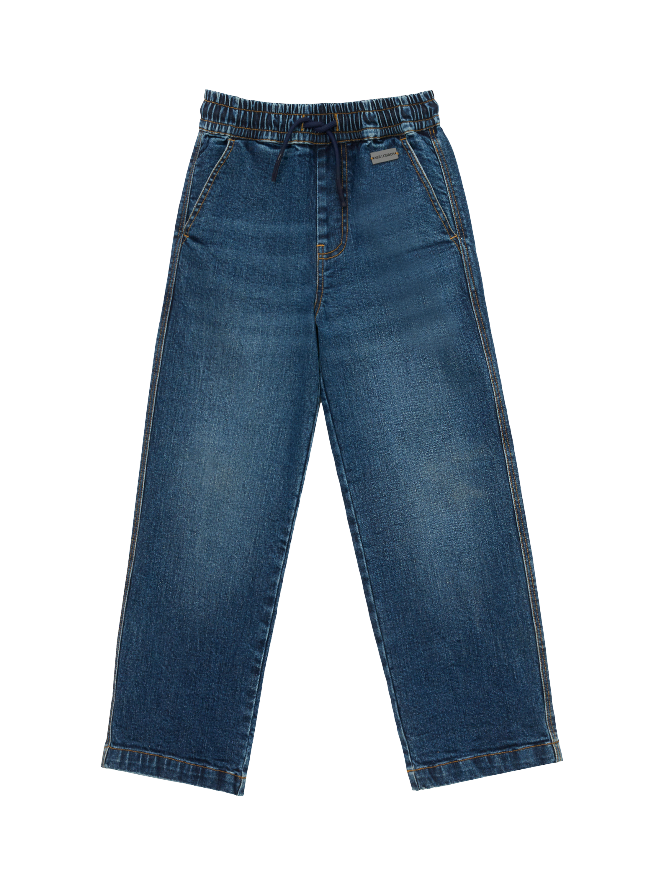 Product image 3 of 5, which shows Angel & Rocket Kids' Denim Jogger Jeans, Blue, 3 years