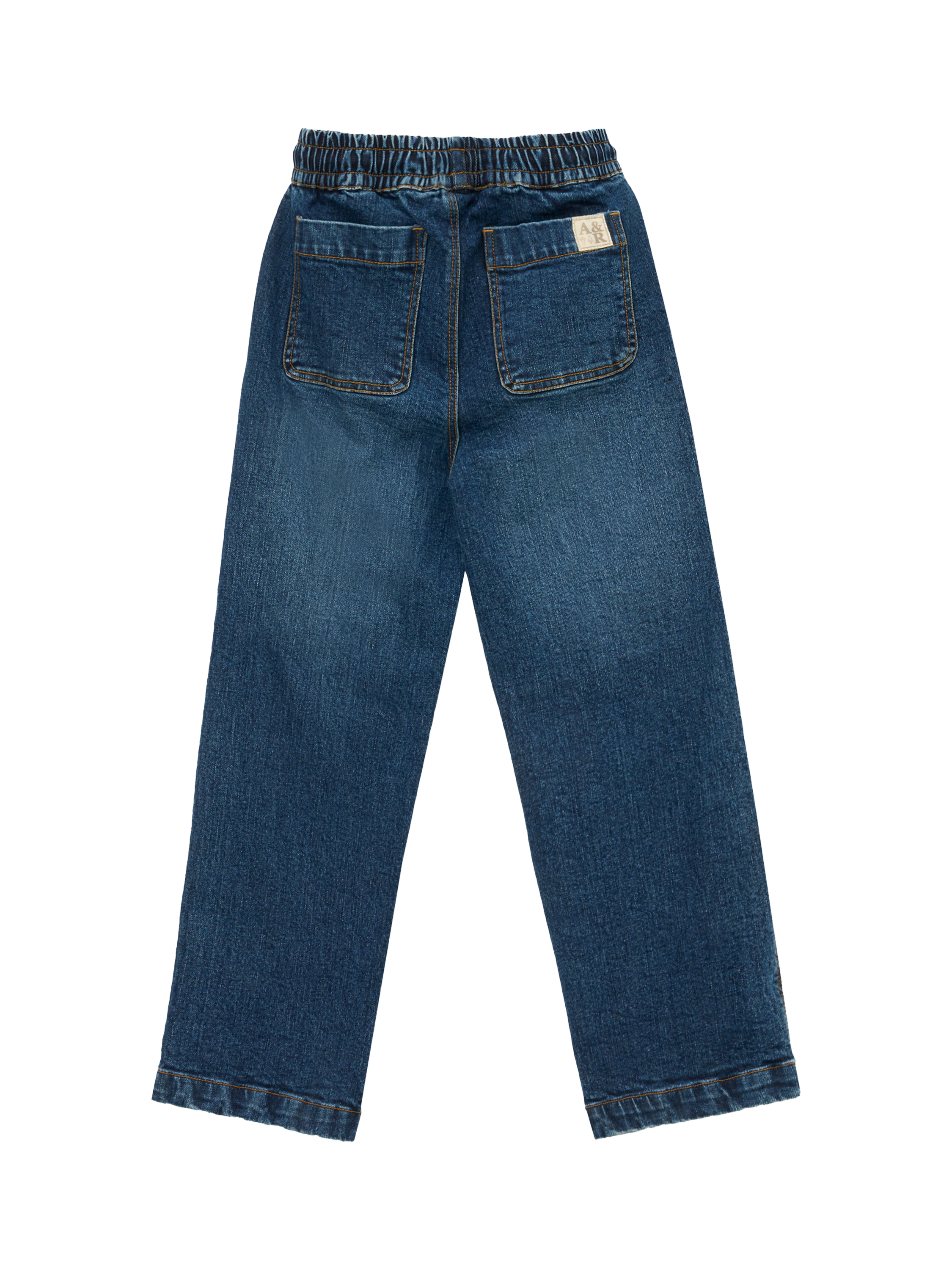 Product image 4 of 5, which shows Angel & Rocket Kids' Denim Jogger Jeans, Blue, 3 years