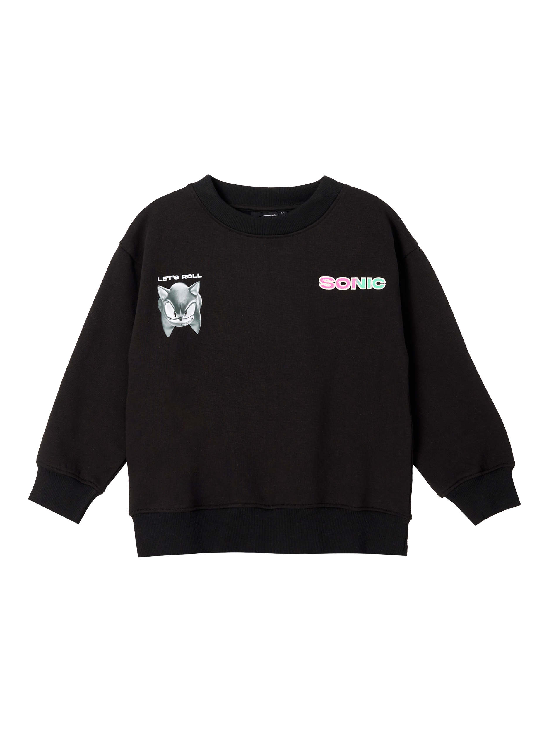 Product image 5 of 7, which shows Angel & Rocket Kids' Cotton Blend Sonic Sweatshirt, Black, 3-4 years