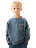 Angel & Rocket Kids' Cotton Blend Utility Sweatshirt, Blue