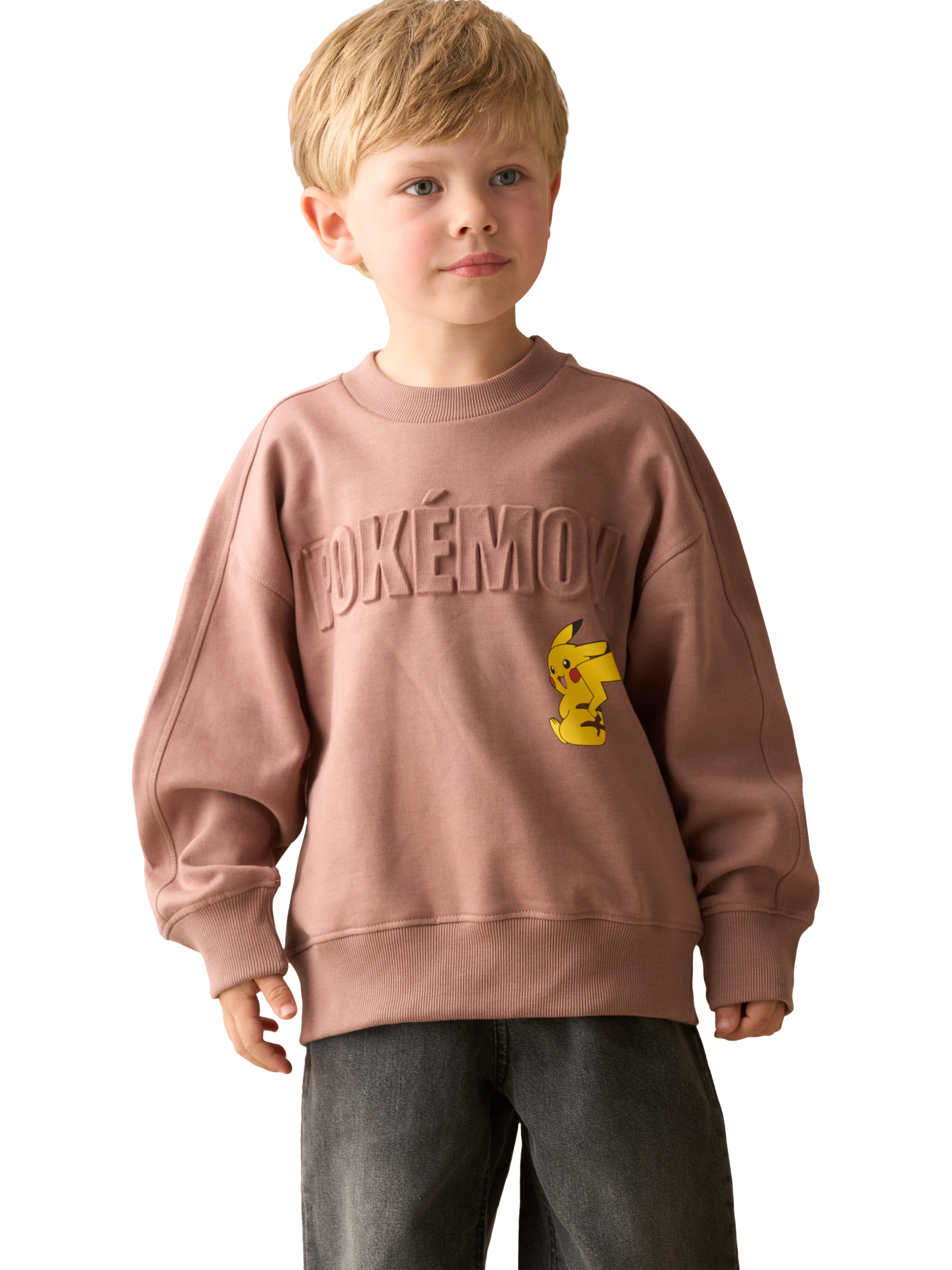 Product image 4 of 6, which shows Angel & Rocket Pokémon Sweater, Taupe, 3-4 years