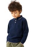 Angel & Rocket Kids' Polo Neck Jumper, Navy