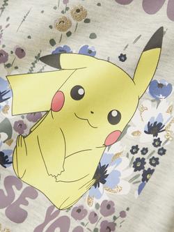 NAME IT Kids' Cotton Blend Pokémon Sweatshirt, Peyote Melange - view 2, Peyote Melange