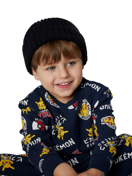 NAME IT Kids' Cotton Blend Pokémon Sweatshirt, Navy Blazer - view 2, Navy Blazer