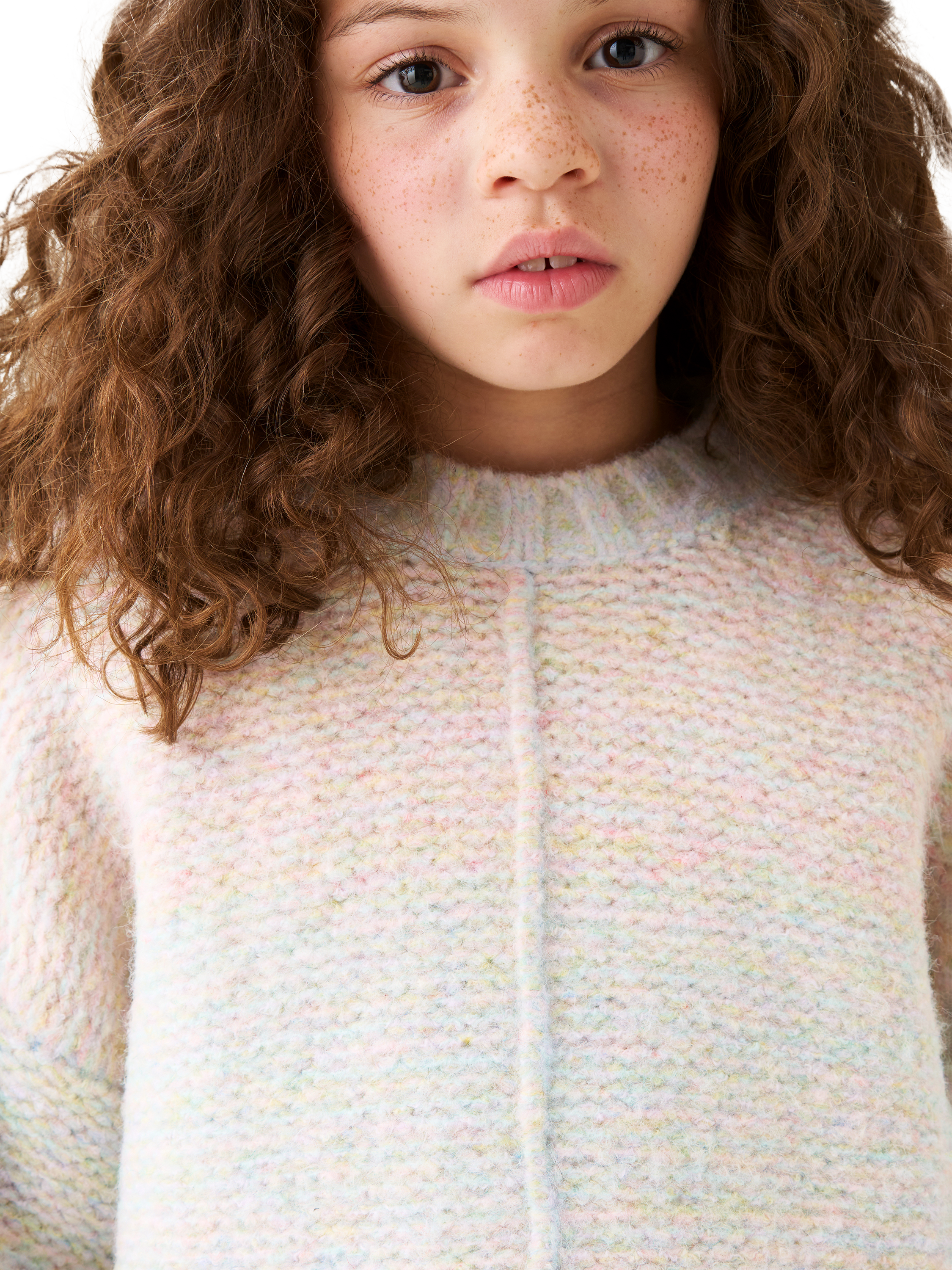 Product image 3 of 6, which shows Angel & Rocket Kids' Pastel Space Jumper, Multi, 3-4 years