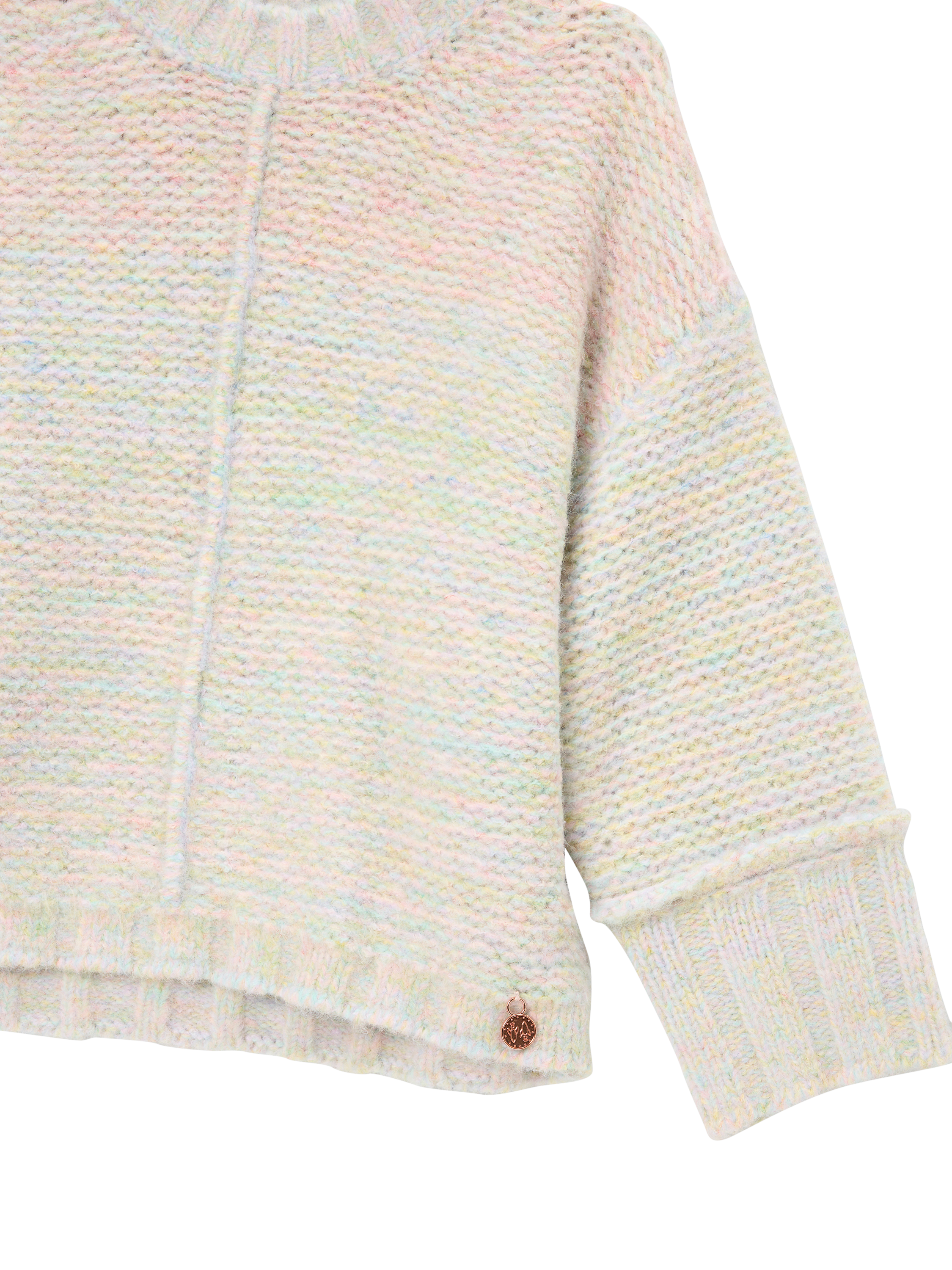 Product image 6 of 6, which shows Angel & Rocket Kids' Pastel Space Jumper, Multi, 3-4 years