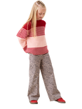 Angel & Rocket Kids' Cotton Relaxed Striped Jumper, Red