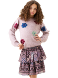 Angel & Rocket Kids' Flower Jumper, Purple