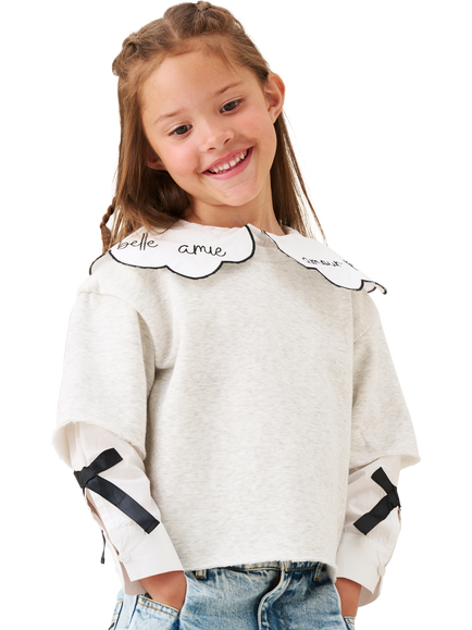Angel & Rocket Kids' Mock Shirt and Sweatshirt, Grey, Grey