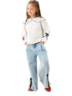 Angel & Rocket Kids' Mock Shirt and Sweatshirt, Grey - view 2, Grey