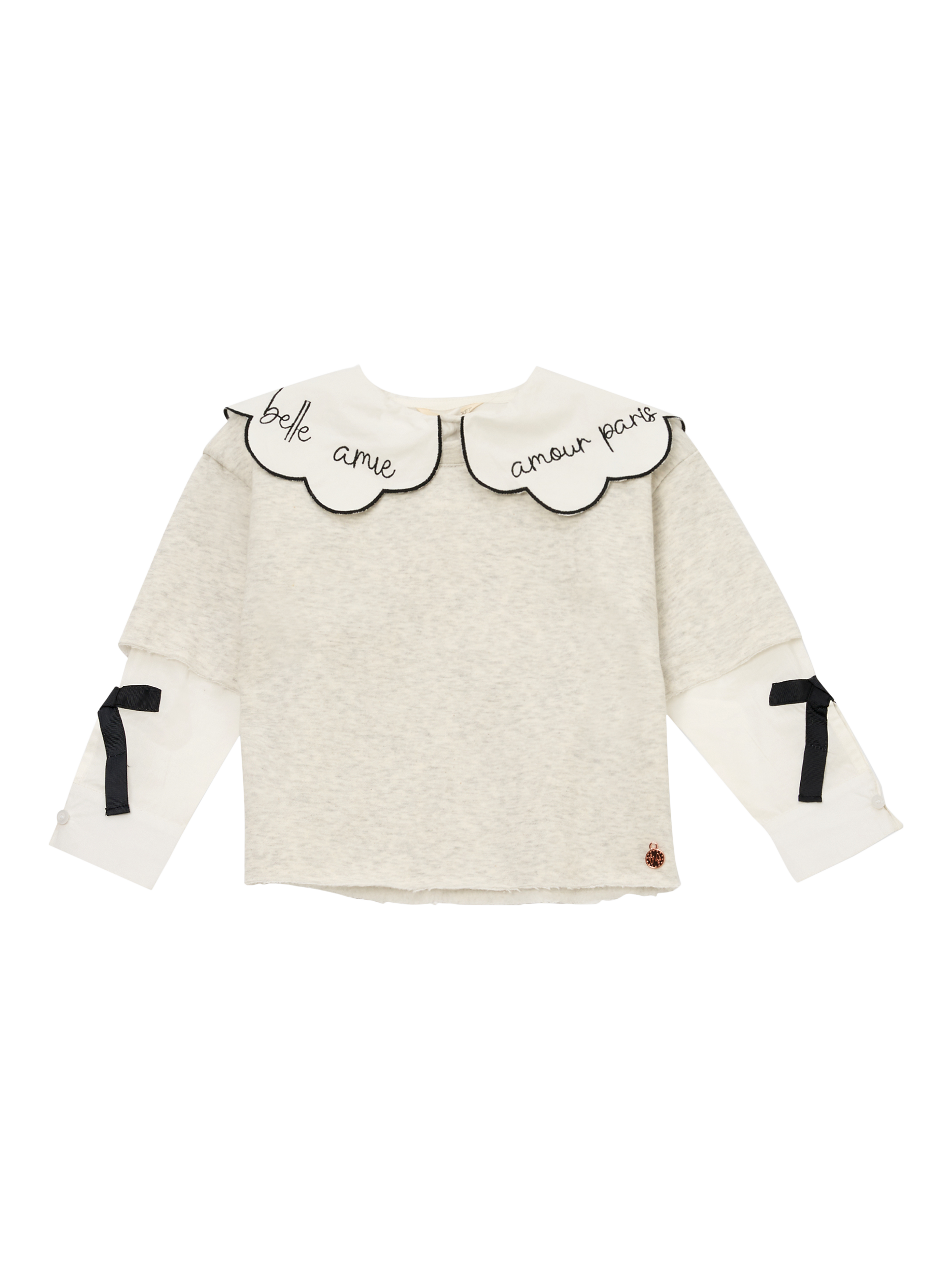 Product image 5 of 7, which shows Angel & Rocket Kids' Mock Shirt and Sweatshirt, Grey, 3-4 years