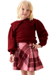 Angel & Rocket Kids' Bow Collar Jumper, Burgundy