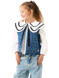 Angel & Rocket Kids' Leo Denim Gilet, Denim