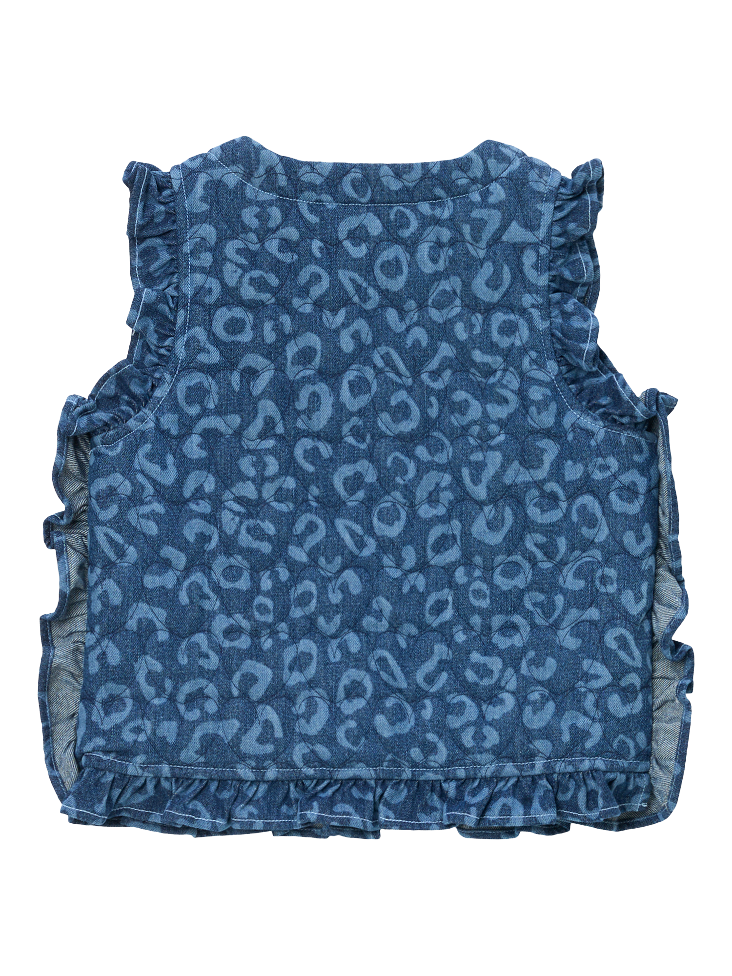 Product image 6 of 7, which shows Angel & Rocket Kids' Leo Denim Gilet, Denim, 1 years