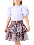 Angel & Rocket Kids' Tiered Boho Skirt, Purple