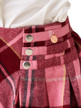 Angel & Rocket Kids' Pleated Check Skirt, Pink