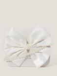 Monsoon Kids' Pearl Bow Bridesmaid Bag, Ivory