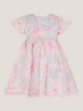 Monsoon Baby Haisley Short Sleeved Floral Tulle Dress, Multi