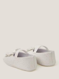 Monsoon Baby Bow Ballerinas and Headband Set, Ivory - view 2, Ivory