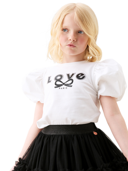 Angel & Rocket Kids' Heidi Love Paris T-Shirt, White, White