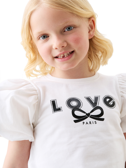 Angel & Rocket Kids' Heidi Love Paris T-Shirt, White - view 2, White